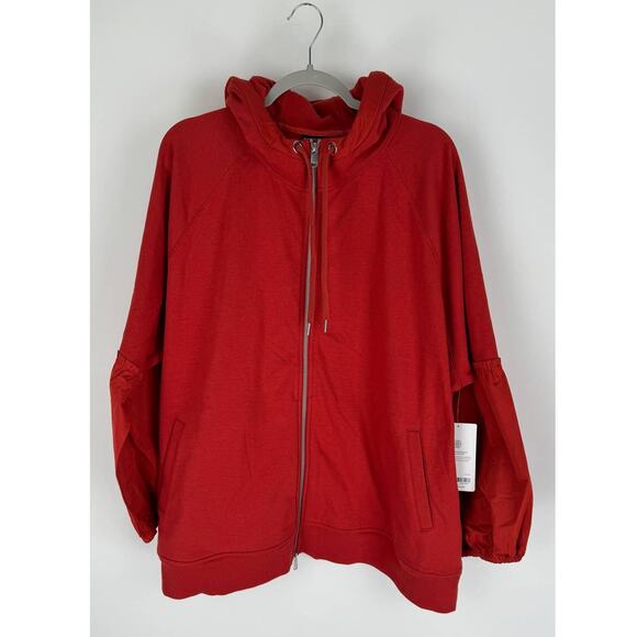 Athleta On My Way Triumph Hoodie Red Womens Plus Size 2X New Athleisure - Picture 5 of 11